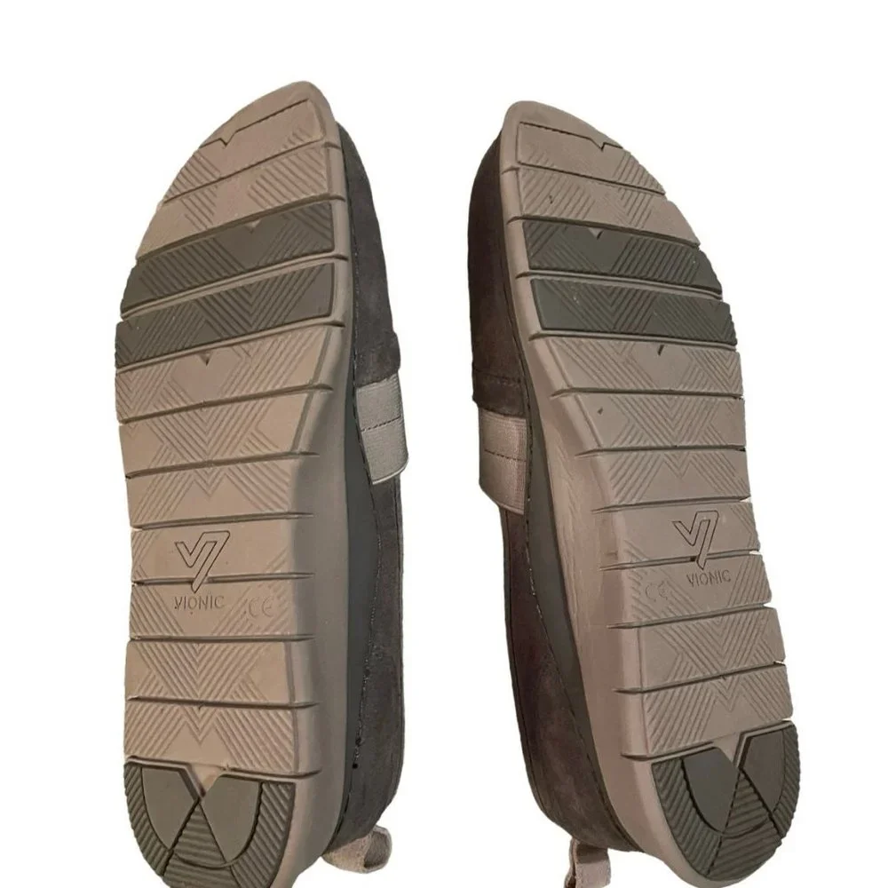Vionic Women's Gray and Tan Sneakers - Picture 6 of 7